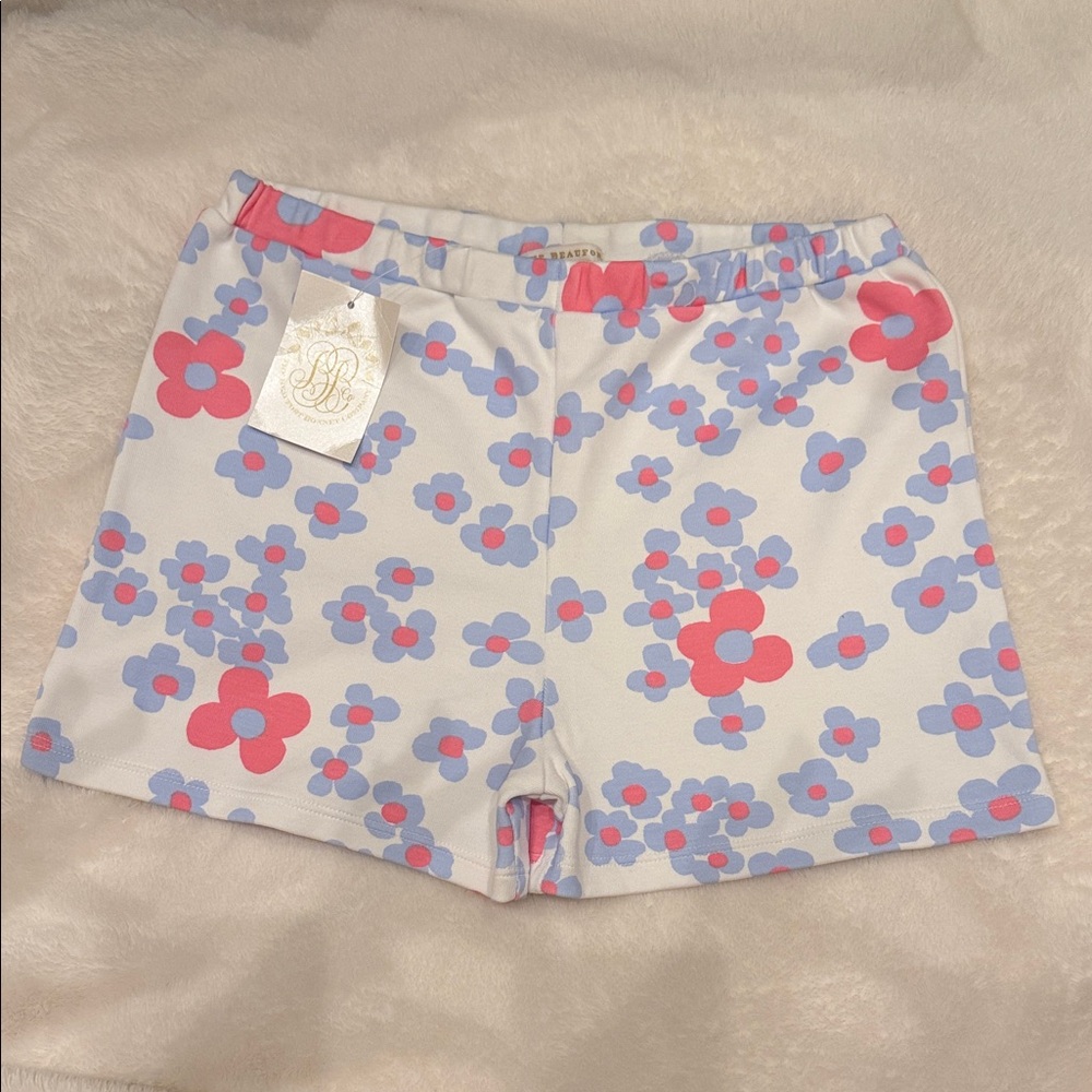 The Beaufort Bonnet Company Pink and Blue Floral Kids Shorts